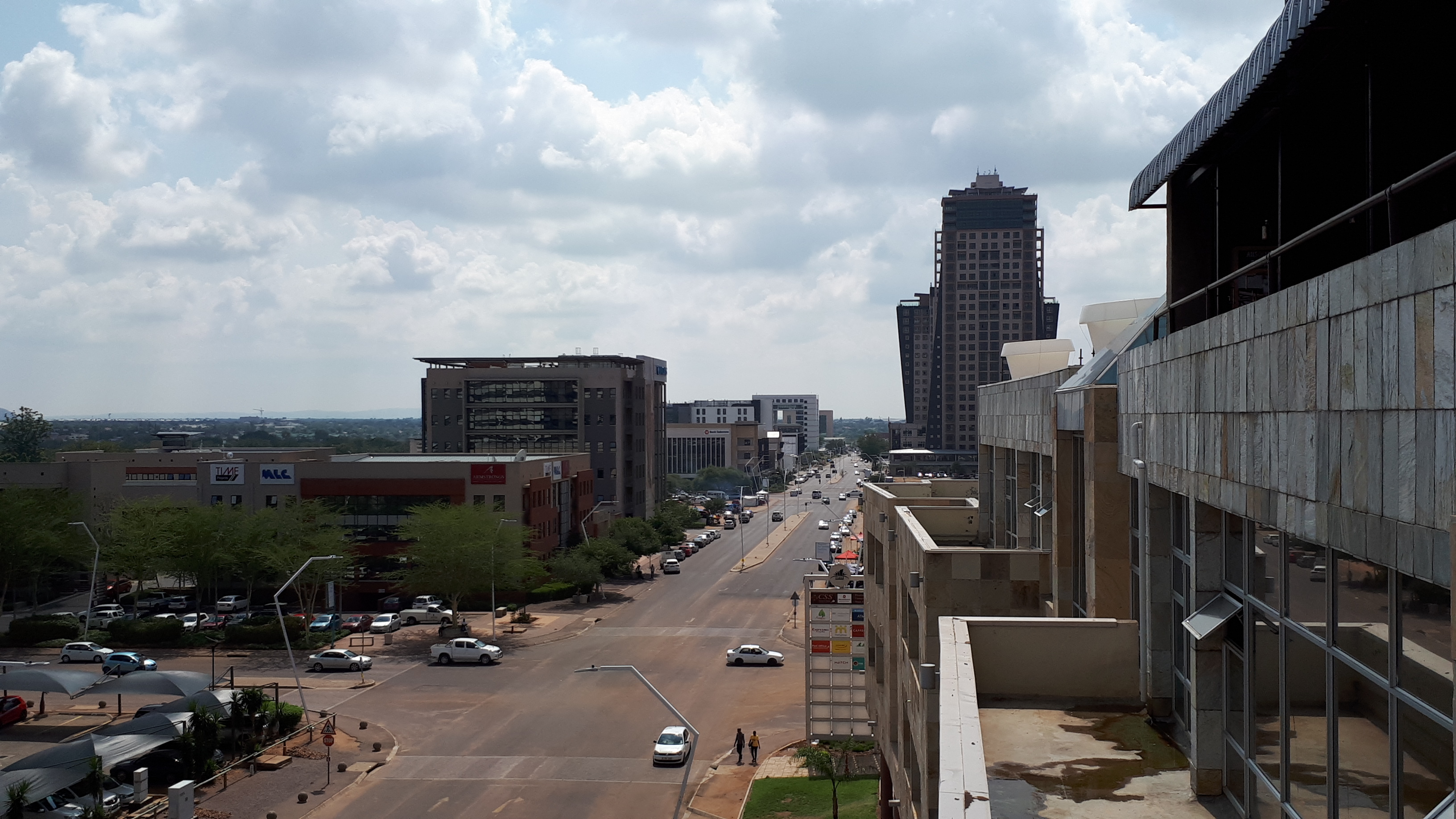 Gaborone Central Business District skyline in Botswana